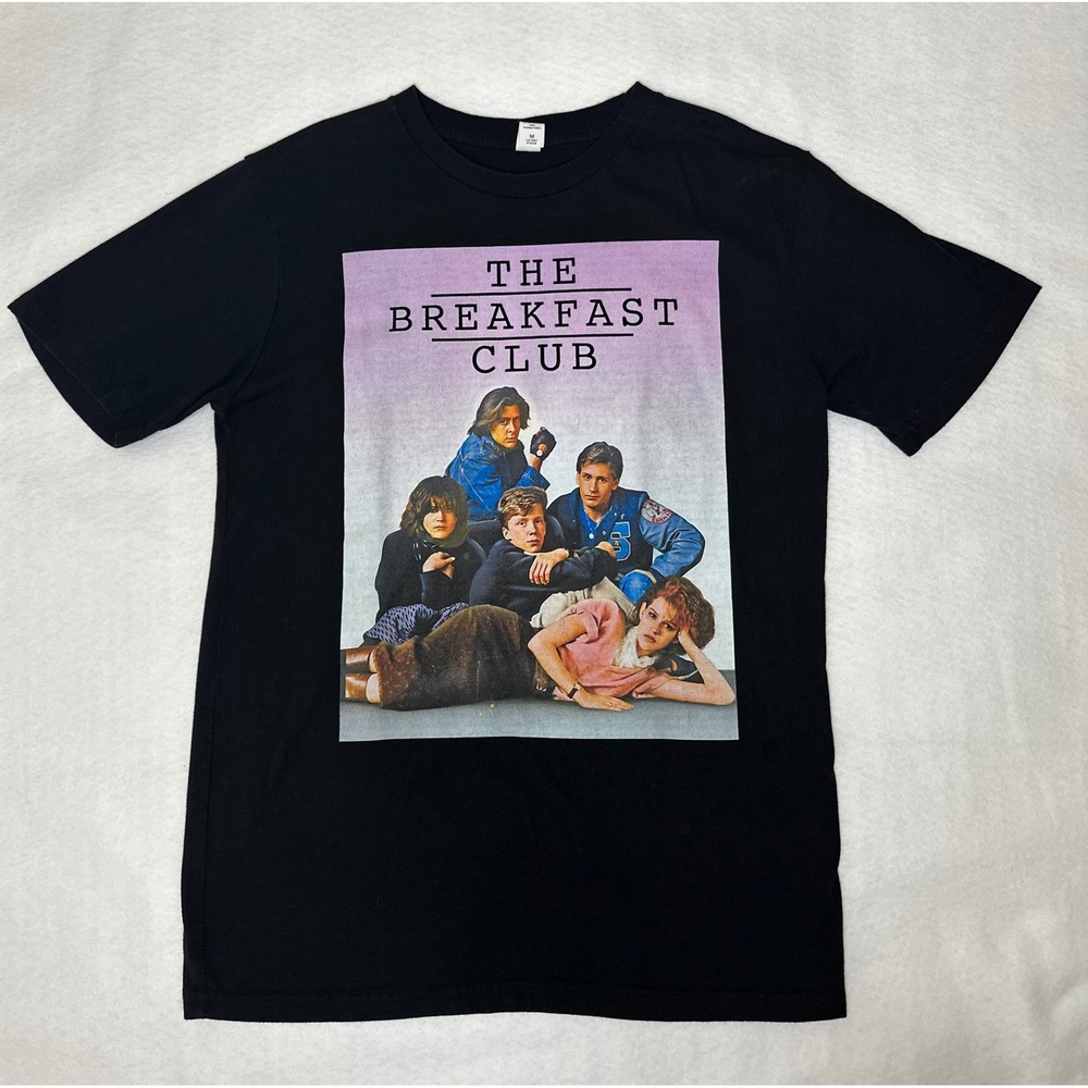 The Breakfast Club Movie Poster Graphic T-Shirt Black Size Medium A11-098